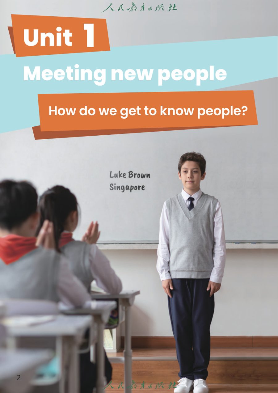Unit 1 Meeting new people 教材截图