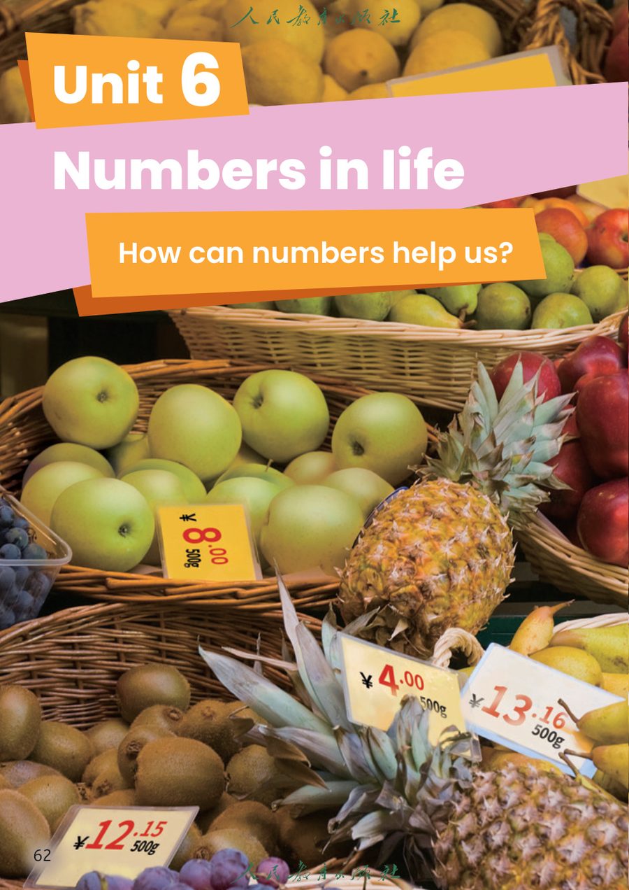 Unit 6 Numbers in life 教材截图