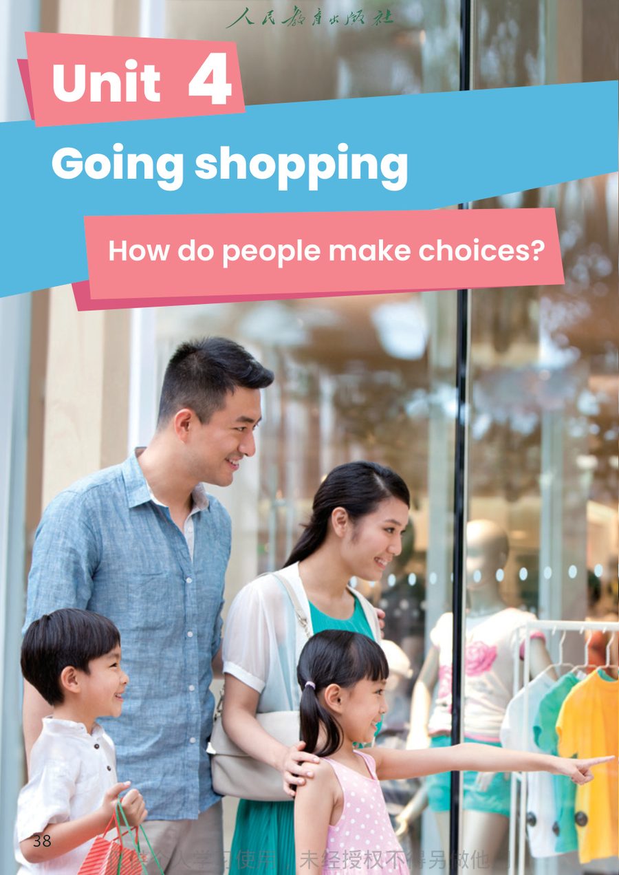 Unit 4 Going shopping 教材截图