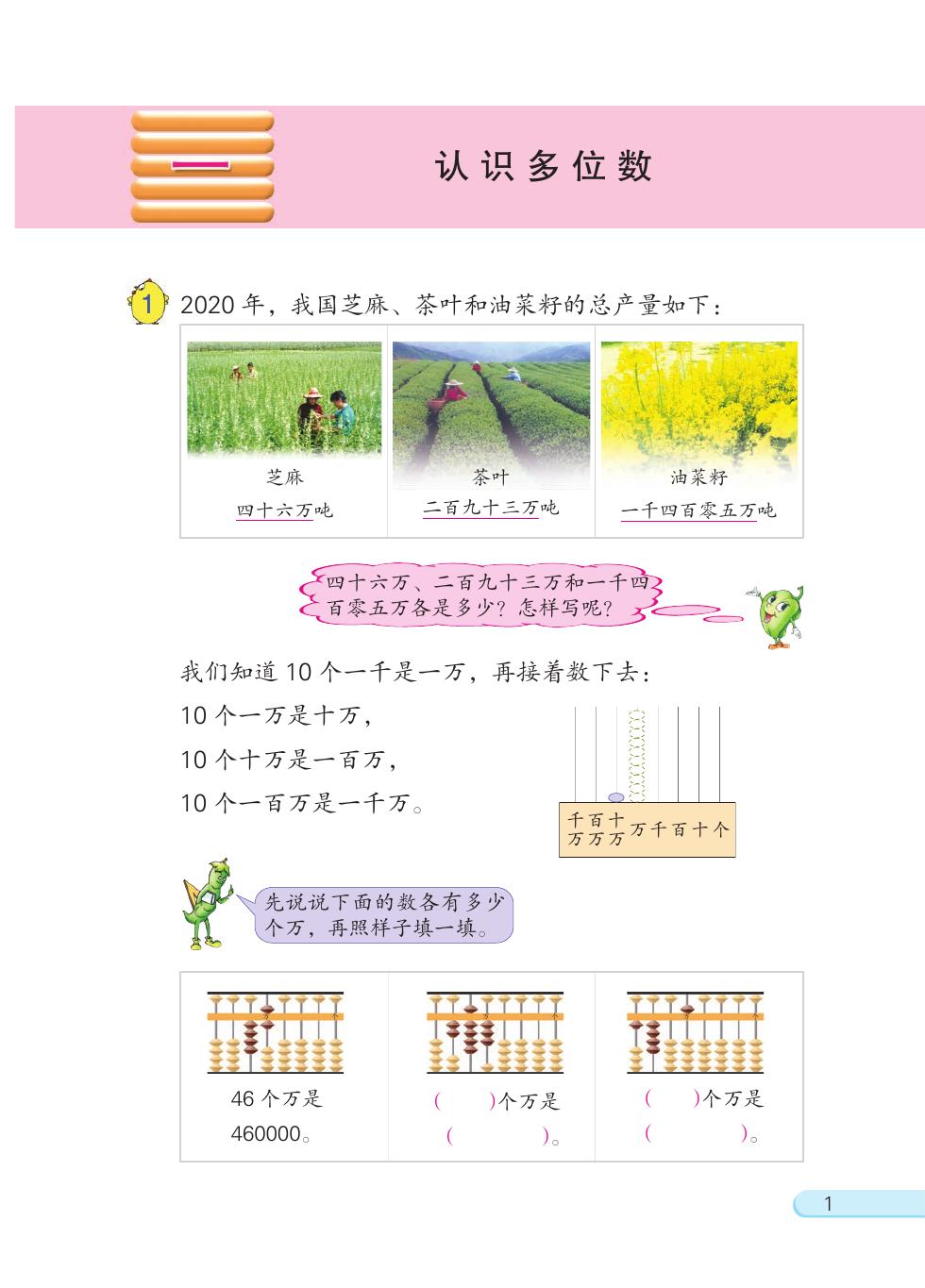 苏教版 四年级数学下册 内页预览第 2 页