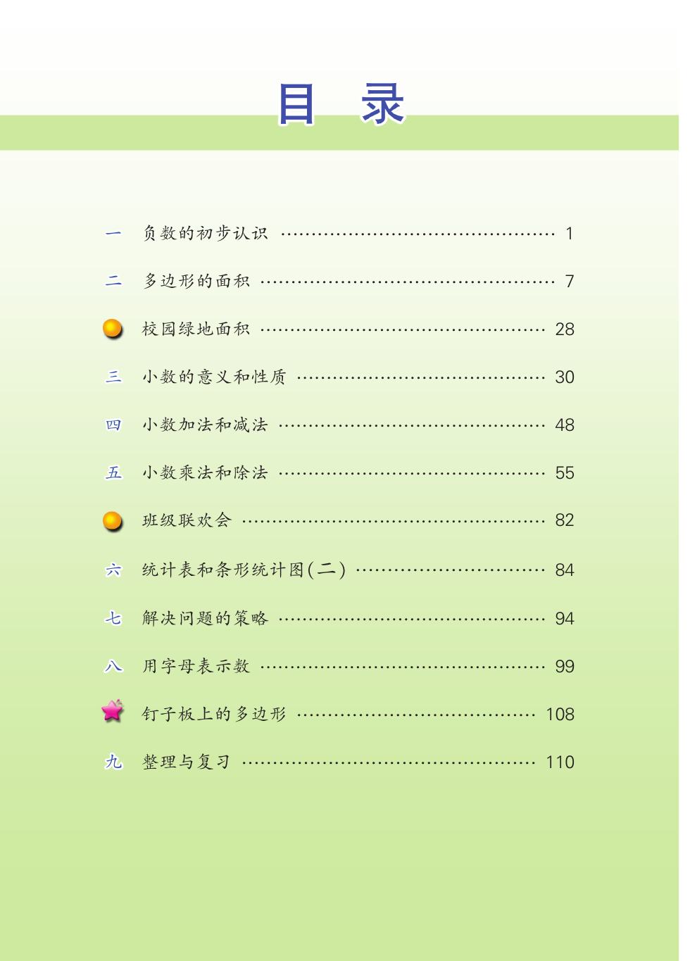 苏教版 五年级数学上册 内页预览第 1 页